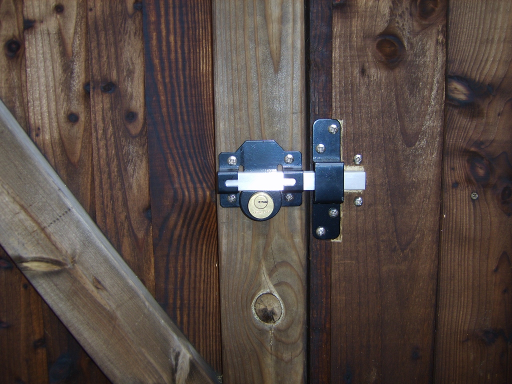 Gate locks in Barnet.Wooden gate lock.